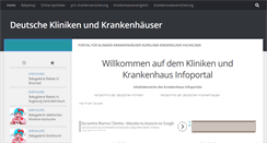 Desktop Screenshot of liste-kliniken.de